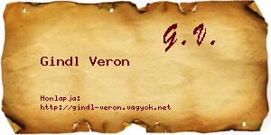 Gindl Veron névjegykártya